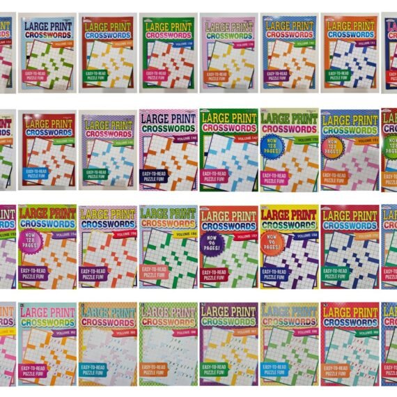 Kappa Large Print Crosswords Puzzle Books, 32 Different Volumes to Select U-PICK