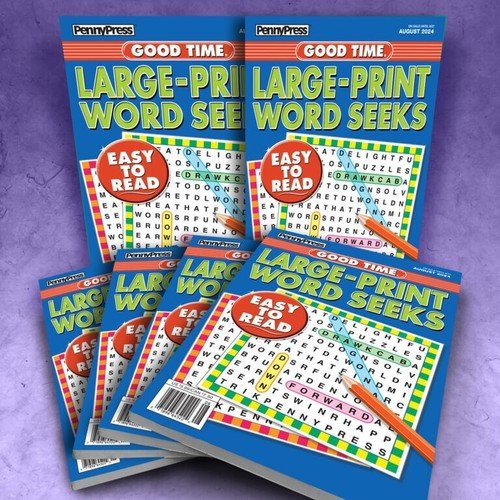 NEW Lot of 4 Penny Press Dell Easy Puzzle Lovers  Crosswords Puzzle Books