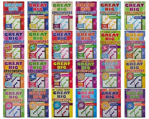Kappa Large Print Great Big Crosswords Puzzle Books, Large Selection Vols U-PICK