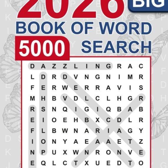 5000 New Word Search Puzzles Large Print Adults Seniors Relaxing Anti Eye Strain
