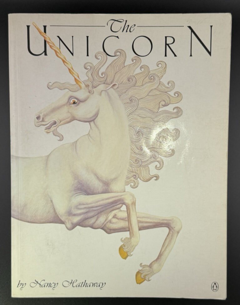 The Unicorn by Nancy Hathaway 1982 Softcover Illustrated Mythology Book Japan Pr