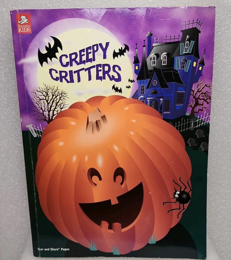 Vintage Rare Dalmatian Press Creepy Critters coloring book Halloween. Great Cond