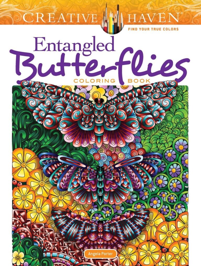 Creative Haven Entangled Butterflies Coloring Book (Adult Coloring Books: In…