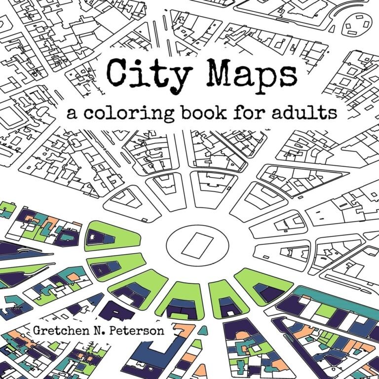 City Maps: A coloring book for adults