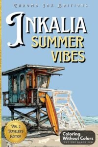 Inkalia: Summer Vibes Ink Tracing Coloring Book for Adults – Beach & Outdoor…