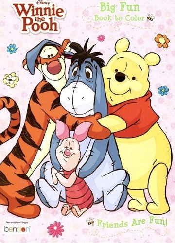 💛 DISNEY 💛 WINNIE THE POOH 🌸 ●FRIENDS ARE FUN!● 🐝 Big Fun Book To Color.