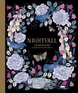 Nightfall Coloring Book: Hardcover adult coloring book featuring thick, high…