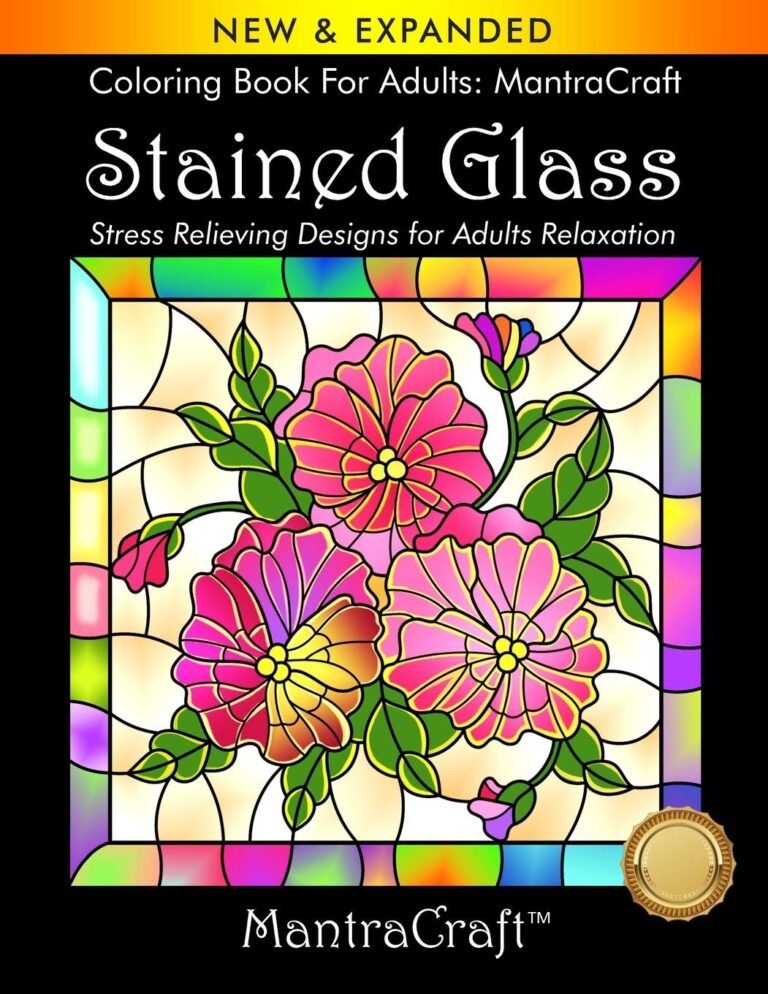 Coloring Book For Adults: MantraCraft: Stained Glass: Stress Relieving Desig…