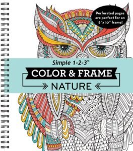Color & Frame – Nature: Adult Coloring Book with Flowers, Butterflies & Bird…