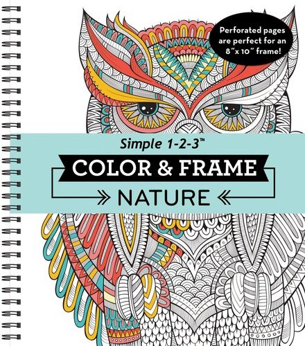Color & Frame – Nature: Adult Coloring Book with Flowers, Butterflies & Bird…