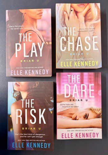 Briar U Series 4 Books Set by Elle Kennedy Dare, Play, Chase, Risk PB free ship