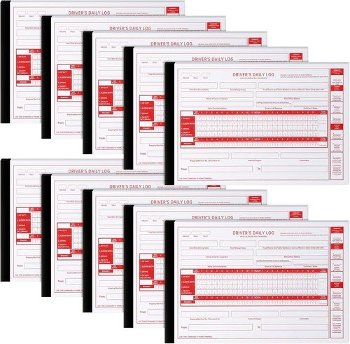 10 Pack 2026 2027 New Log Book for Truck Drivers 8.5" x 5.5" Daily Log Book with