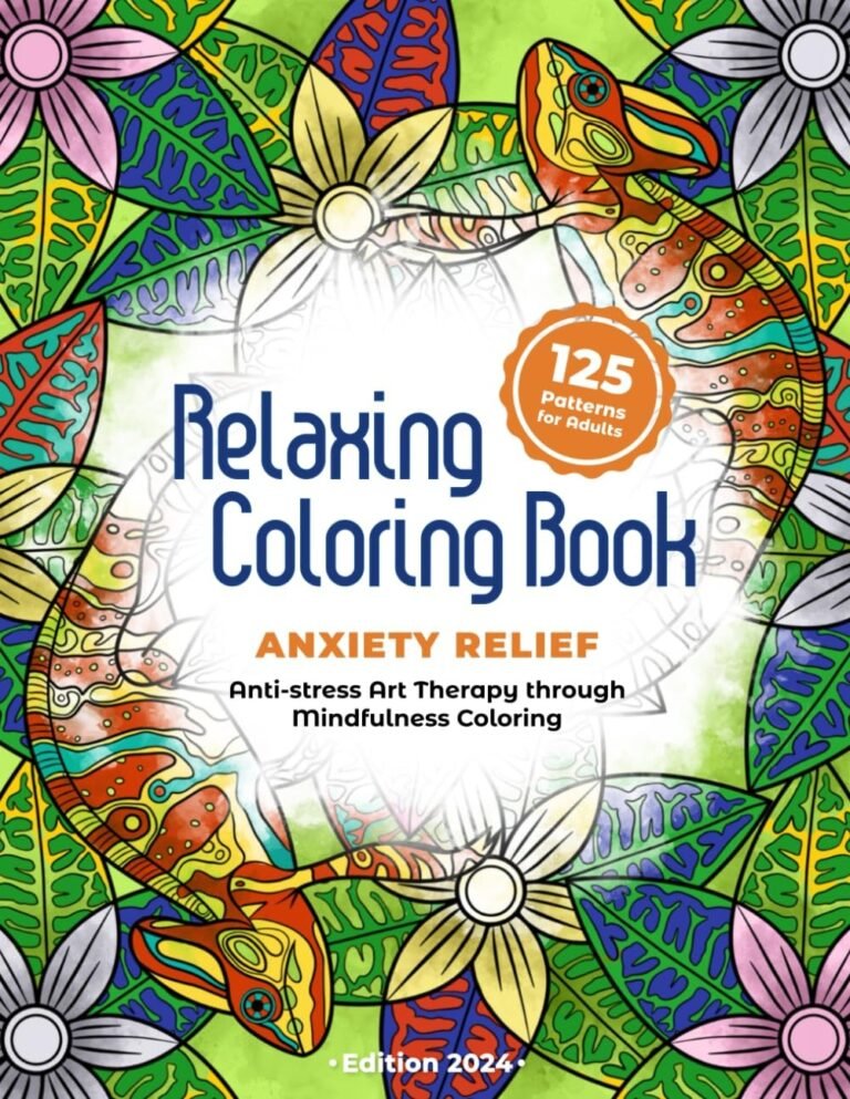 Anxiety Relief Relaxing Coloring Book 125 Patterns For Adults Anti-stress Art Th