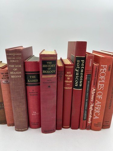 Vintage Yellow Books Stack Lot of 5 Decorative Set Instant Library Staging Shelf