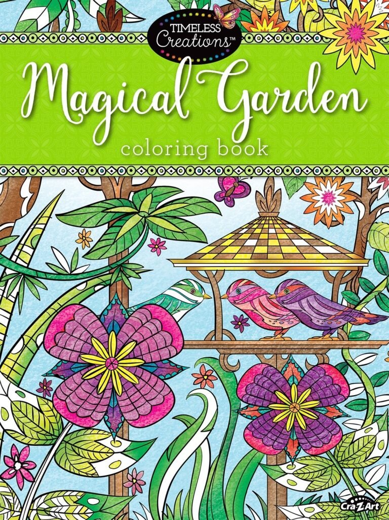 Cra-Z-Art Timeless Creations Adult Coloring Books: Magical Gardens Crative C…