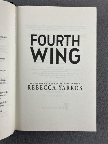 Fourth Wing by Rebecca Yarros Hardcover Fantasy Novel Dragons VERY GOOD