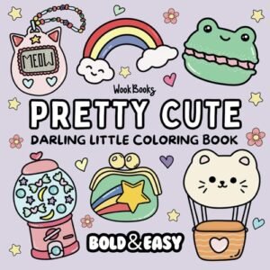 Bold and Easy Pretty Cute Coloring Book: Big and Simple Designs for Relaxing…