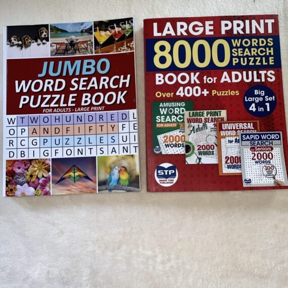 2 Jumbo Word Search Books Huge Books Over 8000 Puzzles