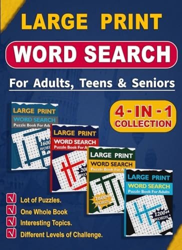 Word Search for Adults ( Large Print ): Large Print Word Search Puzzle Book ...