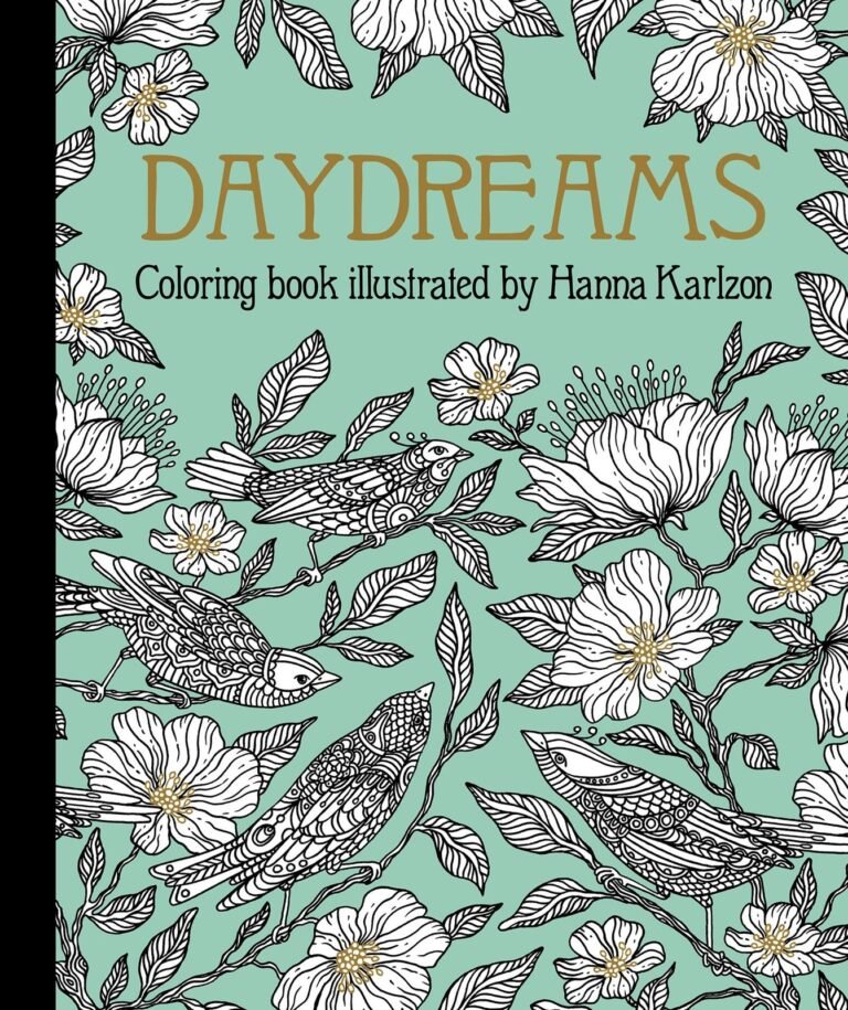 Daydreams Coloring Book: Hardcover adult coloring book featuring thick, high…